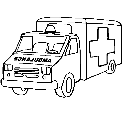 Disegno di Ambulanza  da Colorare