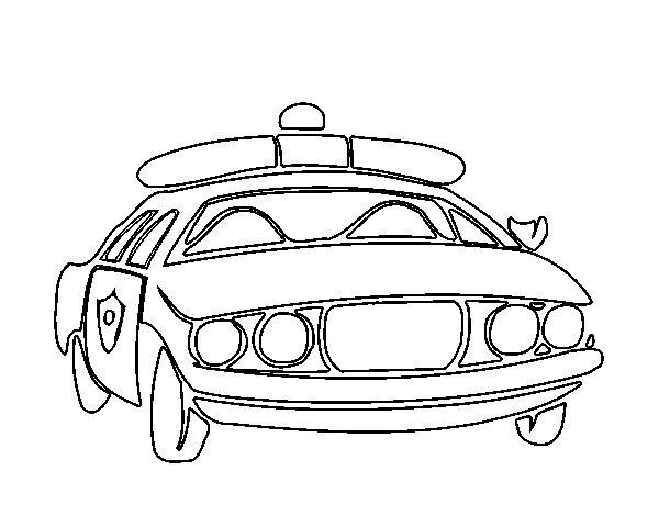 Disegno di Auto della polizia da Colorare - Acolore.com