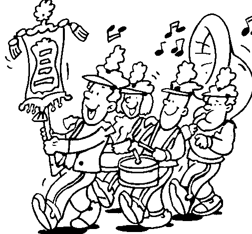 Disegno di Banda musicale  da Colorare