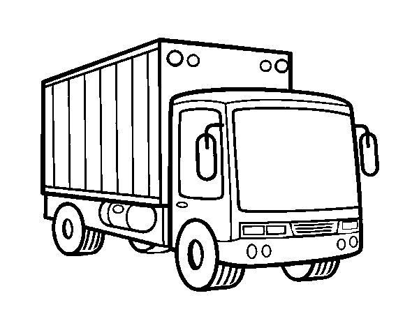 Disegno di Camion di merce da Colorare