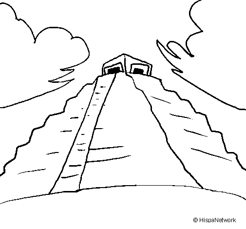 Disegno di Chichén Itzá da Colorare