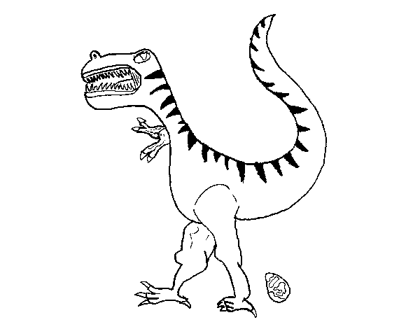 Disegno di Dinosauro con uovo da Colorare
