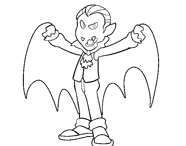 Disegno di Dracula malvagio da Colorare