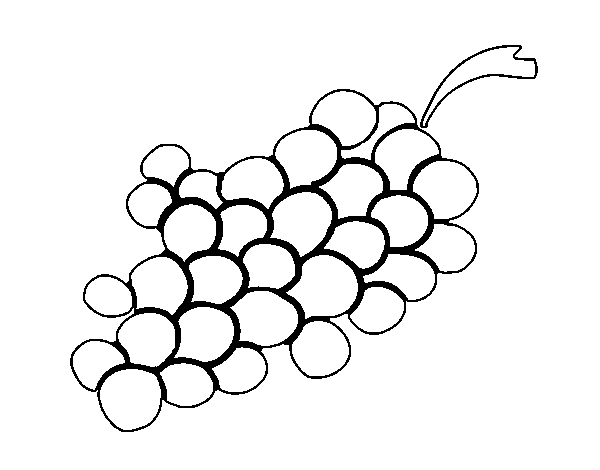 Disegno di Grappolo d'uva rossa da Colorare