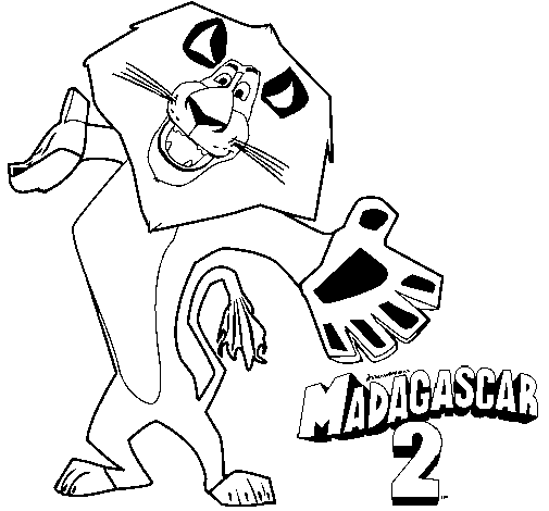 Disegno di Madagascar 2 Alex 2 da Colorare