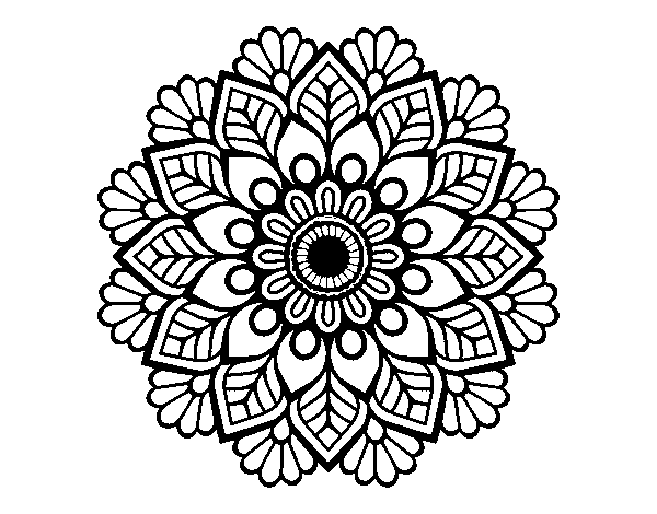 Disegno di Mandala di primavera da Colorare