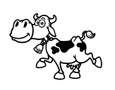 Dibujo de Mucca da latte 1