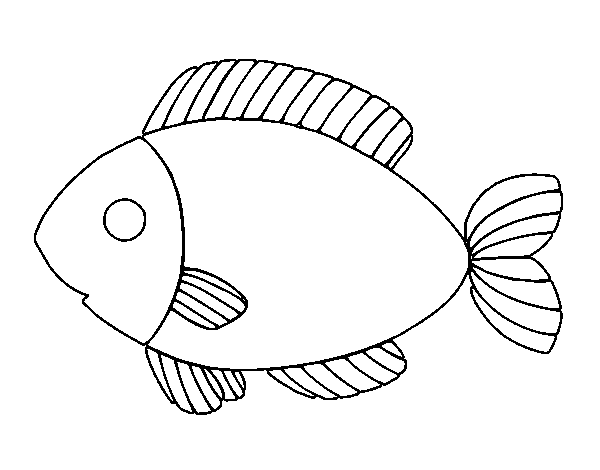 Disegno di Pesce da mangiare da Colorare