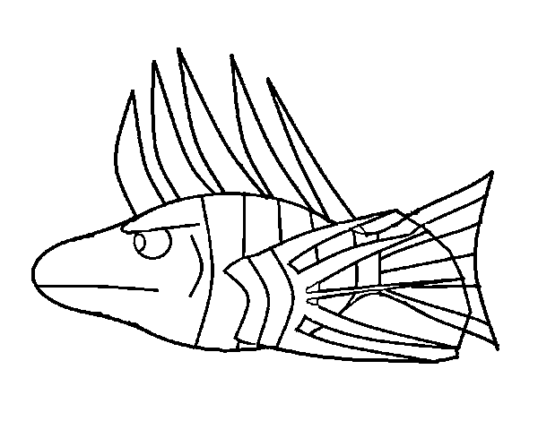 Disegno di Pesce-Leone da Colorare