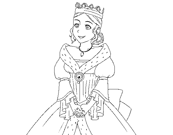 Disegno di Principessa Medievale da Colorare