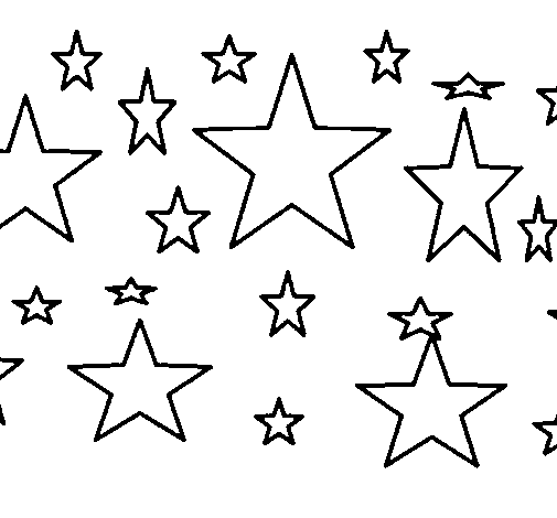 Disegno di Set di stelle da Colorare