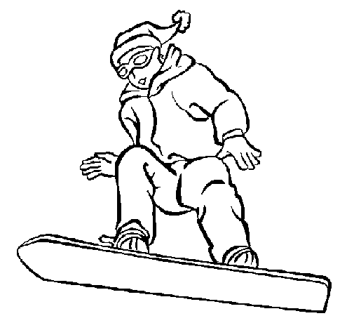 Disegno di Snowboard da Colorare