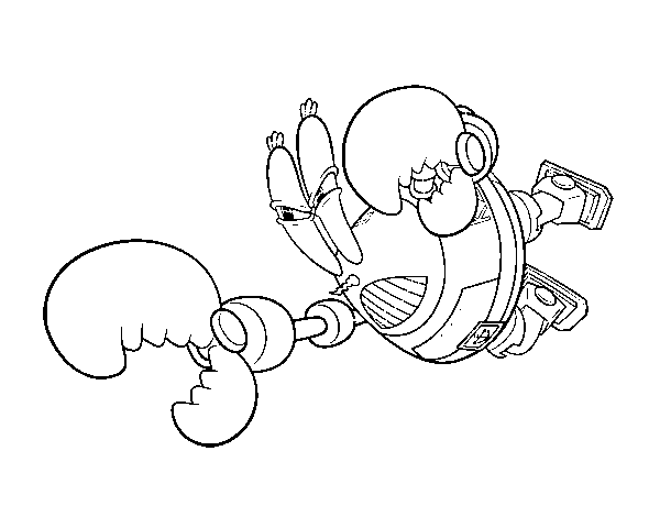 Disegno di SpongeBob - Mister pinzaforte per l'attacco da Colorare