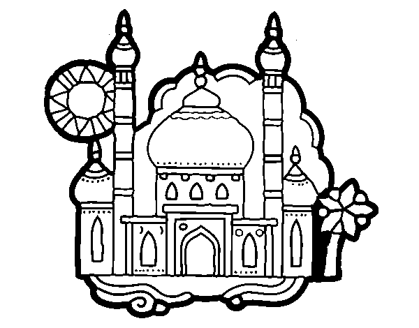 Disegno di Taj Mahal da Colorare