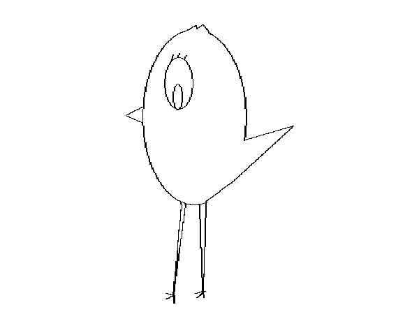 Disegno di Uccellino piccolo da Colorare