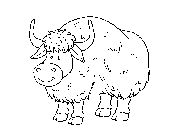 Disegno di Un búfalo da Colorare