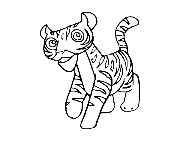 Disegno di Un tigre da Colorare