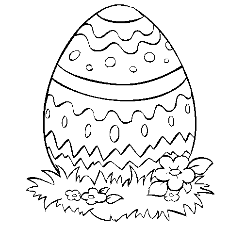 Disegno di Uovo di Pasqua 2 da Colorare