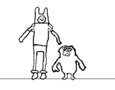 Disegno di Adventure Time personaggi da colorare