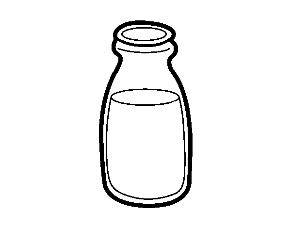 Disegno di Bottiglia per il latte da Colorare