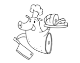 Dibujo de carne di maiale