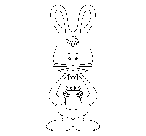 Disegno di Coniglietto da Colorare
