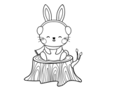 Dibujo de Coniglio selvatico riparato