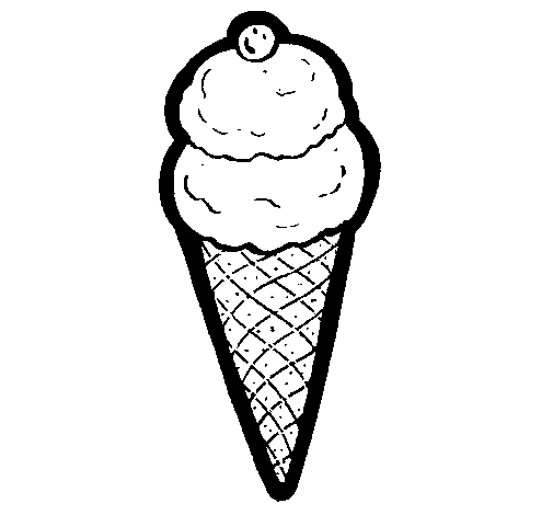 Disegno di Cono di gelato  da Colorare