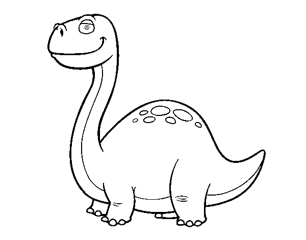Disegno di Dinosauro Diplodocus da Colorare