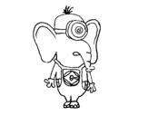 Disegno di Elefante Minion da colorare