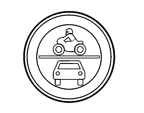Disegno di Entrada proibida para veículos a motor da Colorare