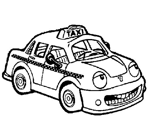Disegno di Herbie Tassista  da Colorare