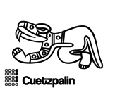 Disegno di I giorni Aztechi: lucertola Cuetzpalin da colorare