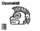 Disegno di I giorni Aztechi: scimmia Ozomatli da colorare