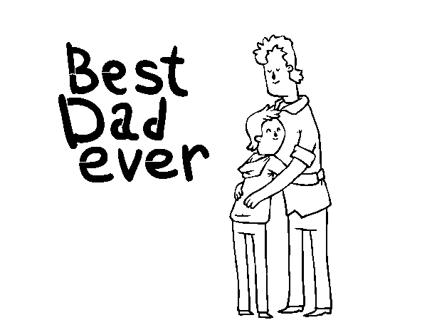 Disegno di Il miglior papà da Colorare