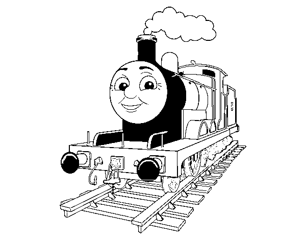 Disegno di James la locomotiva rossa da Colorare