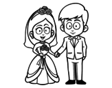 Disegno di La sposa e lo sposo. da colorare