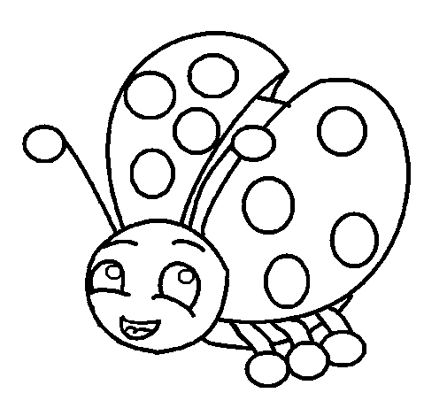 Disegno di Ladybug Carino da Colorare
