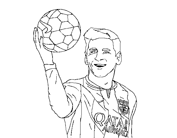 Disegno di Lionel Messi da Colorare