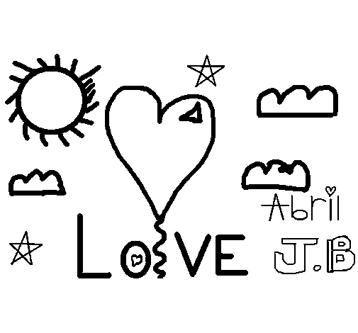 Disegno di Love Abril da Colorare