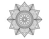 Disegno di Mandala fiore stella da colorare