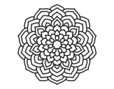 Disegno di Mandala petali di fiori da colorare
