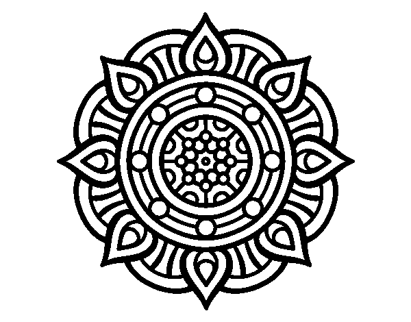 Disegno di Mandala punti di fuoco da Colorare