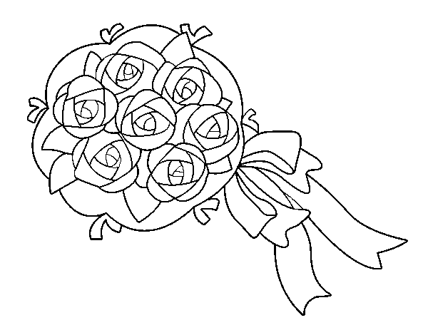 Disegno di Mazzo di gardenie da Colorare