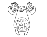 Disegno di Miglior papà del mondo da colorare