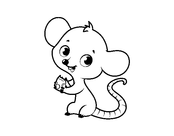 Disegno di Mouse del bambino da Colorare