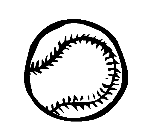 Disegno di Palla da baseball  da Colorare
