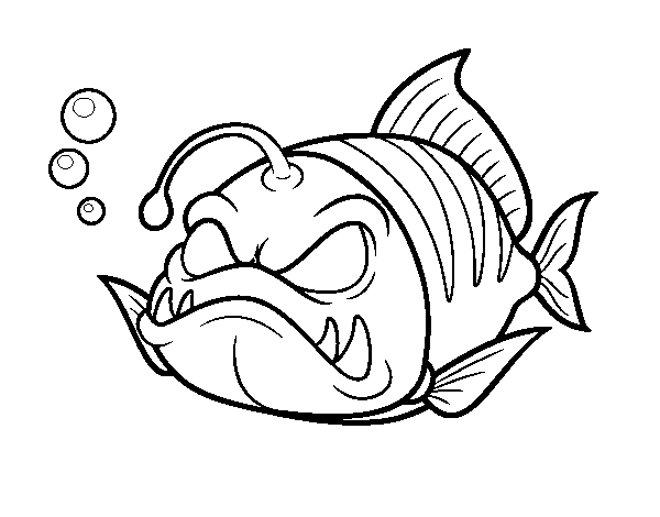 Disegno Di Pesce Lanterna Da Colorare Acolore Com
