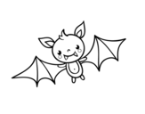 Disegno di Pipistrello Halloween da colorare
