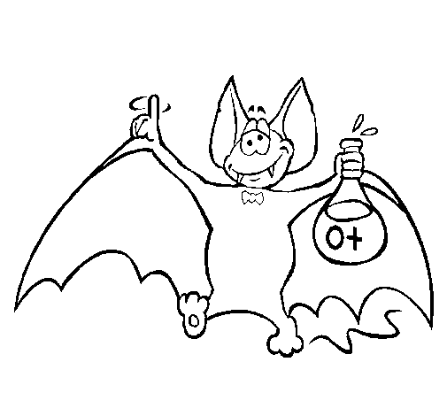 Disegno di Pipistrello ubriacone  da Colorare